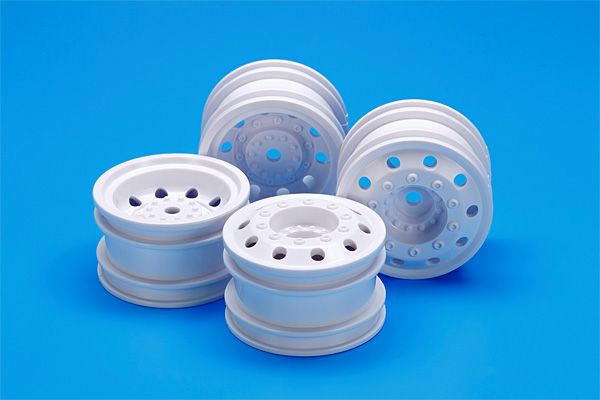 Tamiya On Road Racing Truck Wheels F/R White ( THC 54964)