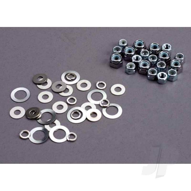 Traxxas Nut Set, Lock Nuts (3Mm (11) And 4Mm (7 Pcs)) &amp; Washer Set (TRX1252)