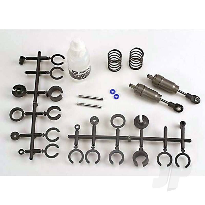 Traxxas Big Bore Shocks (Short) (Hard-Anodised &amp; Ptfe-Coated T6 Aluminium) (Assembled With Tin Shafts With Springs) (Front &amp; Rear) (2 Pcs) (Note: Assembled With 32Mm Shafts, 29Mm Shafts Included) (TRX2658)