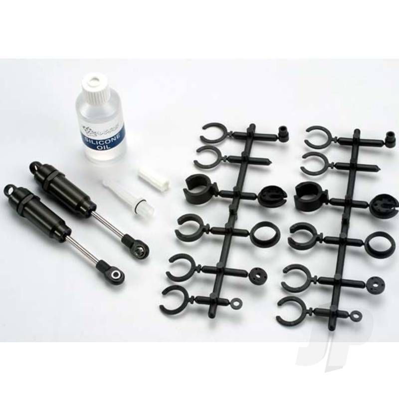 Traxxas Big Bore Shocks (Long) (Hard-Anodised &amp; Ptfe-Coated T6 Aluminium) (Assembled With Tin Shafts) With Out Springs (Front) (2 Pcs) (TRX2660)