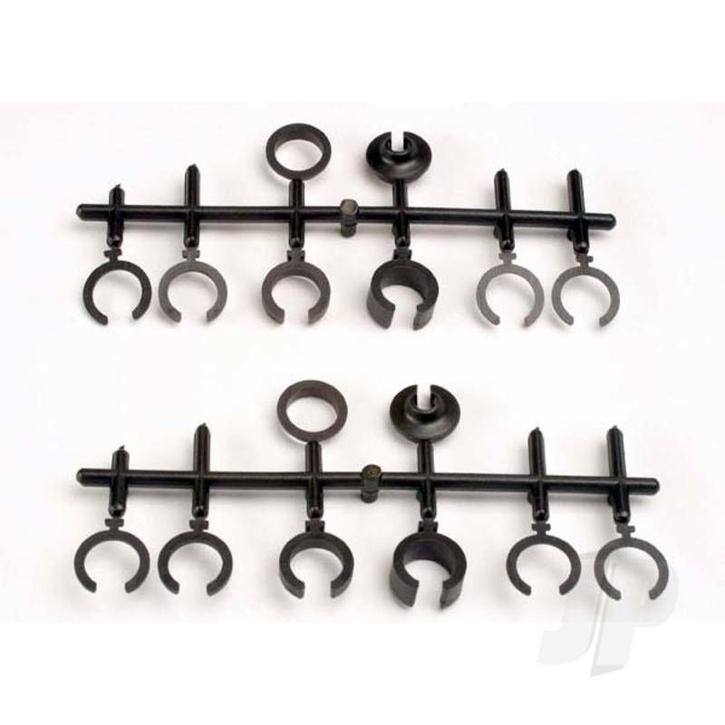 Traxxas Spring Retainers, Upper &amp; Lower (2 Pcs) / Spring Pre-Load Spacers: 1Mm (4 Pcs) / 1.5Mm (2 Pcs) / 2Mm (2 Pcs) / 4Mm (2 Pcs) / 8Mm (2 Pcs) (Big Bore Shocks) (TRX2668)