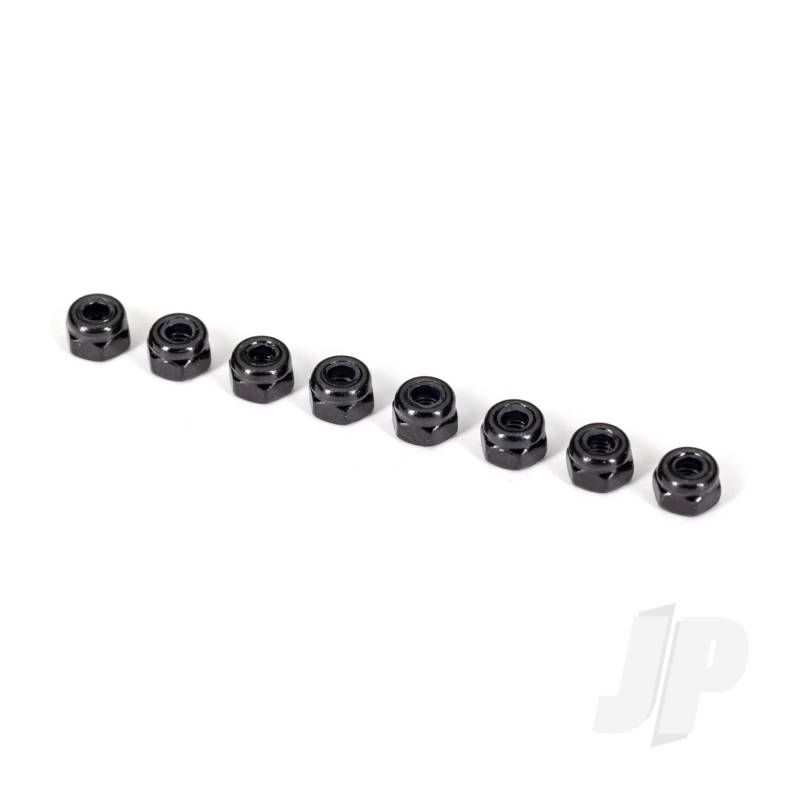 Traxxas Nuts, 3Mm Nylon Locking, Black (8) (TRX2745X)