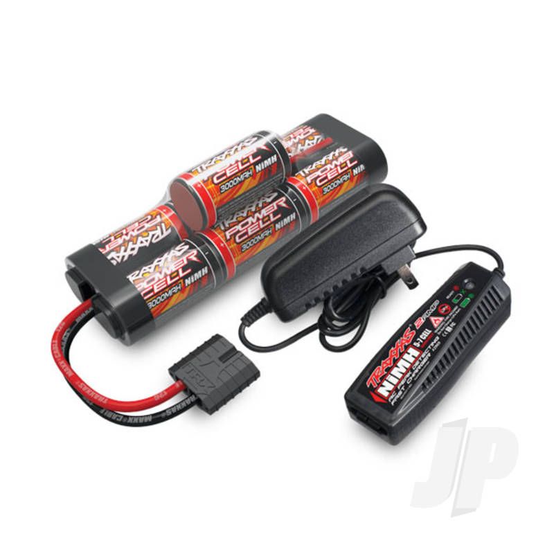 Traxxas Completer Pack With 1X 2A Ac Nimh Charger &amp; 1X Nimh 8.4V 3000Mah Hump Id Battery (TRX2984T)
