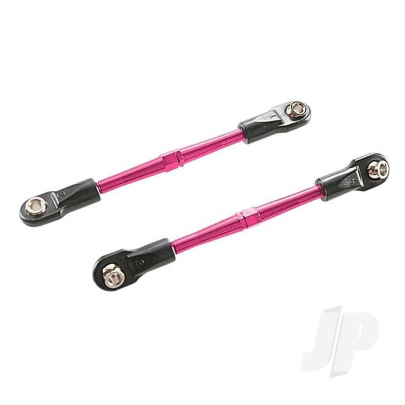 Traxxas Turnbuckles, Aluminium (Pink-Anodised), Toe Links, 59Mm (2) (Assembled W/ Rod Ends &amp; Hollow Balls) (Requires 5Mm Aluminium Wrench #5477) (TRX3139P)