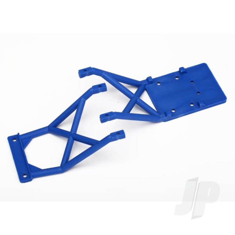 Traxxas Skid Plates, Front &amp; Rear (Blue) (TRX3623X)
