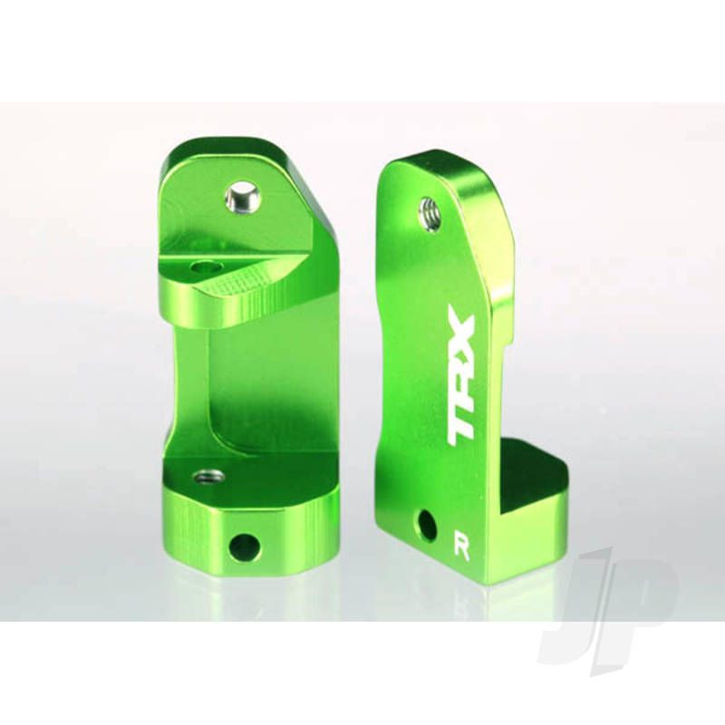 Traxxas Caster Blocks, 30-Degree, Green-Anodised 6061-T6 Aluminium (Left &amp; Right) / Suspension Screw Pin (2 Pcs) (TRX3632G)