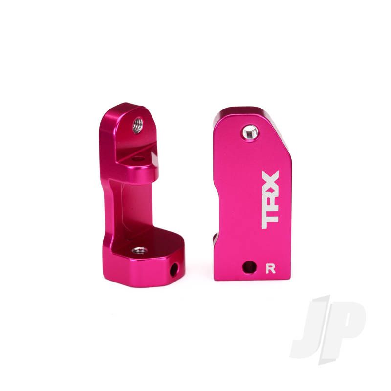 Traxxas Caster Blocks, 30-Degree, Pink-Anodised 6061-T6 Aluminium (Left &amp; Right) / Suspension Screw Pin (2 Pcs) (TRX3632P)
