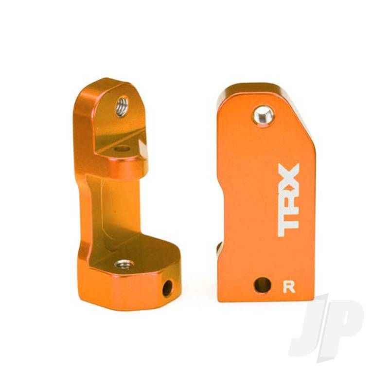 Traxxas Caster Blocks, 30-Degree, Orange-Anodised 6061-T6 Aluminium (Left &amp; Right)/ Suspension Screw Pin (2) (TRX3632T)