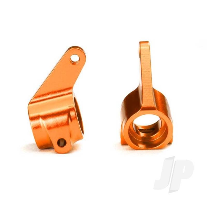 Traxxas Steering Blocks, Rustler/Stampede/Bandit (2), 6061-T6 Aluminium (Orange-Anodised)/ 5X11Mm Ball Bearings (4) (TRX3636T)