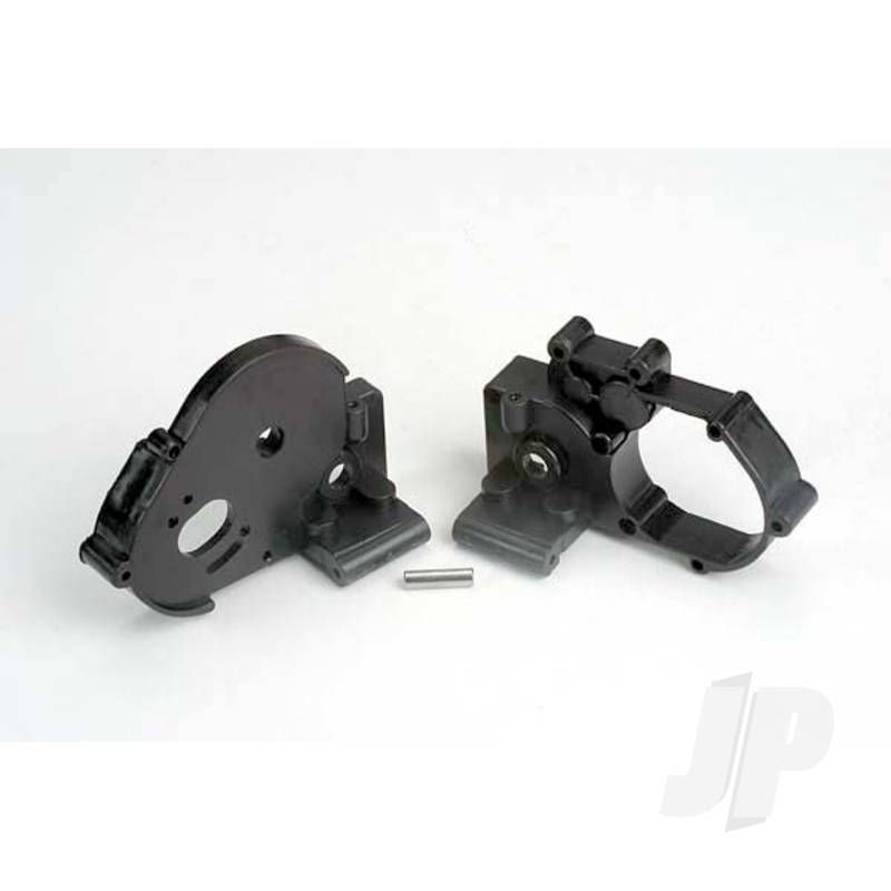 Traxxas Gearbox Halves (Left &amp; Right) (Black) With Idler Gear Shaft (TRX3691)