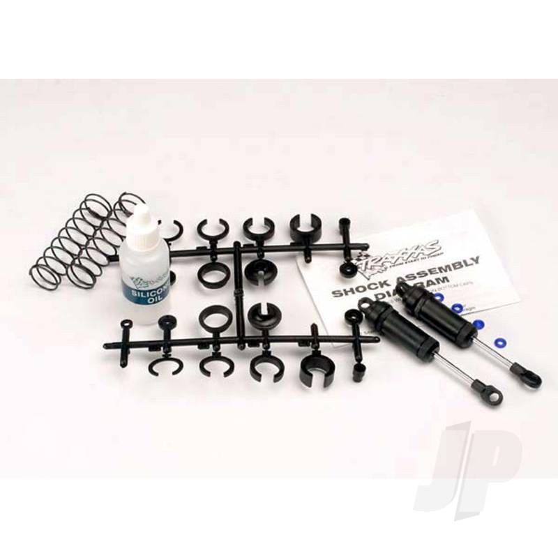 Traxxas Ultra Shocks (Black) (Long) (Complete With Spring Pre-Load Spacers &amp; Springs) (Front) (2 Pcs) (TRX3760)