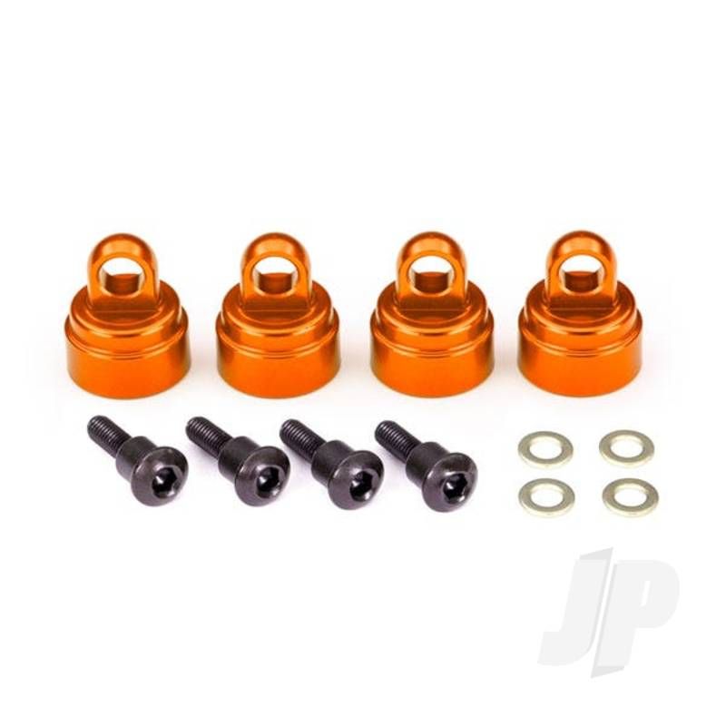 Traxxas Shock Caps, Aluminium (Orange-Anodised) (4) (Fits All Ultra Shocks) (TRX3767T)