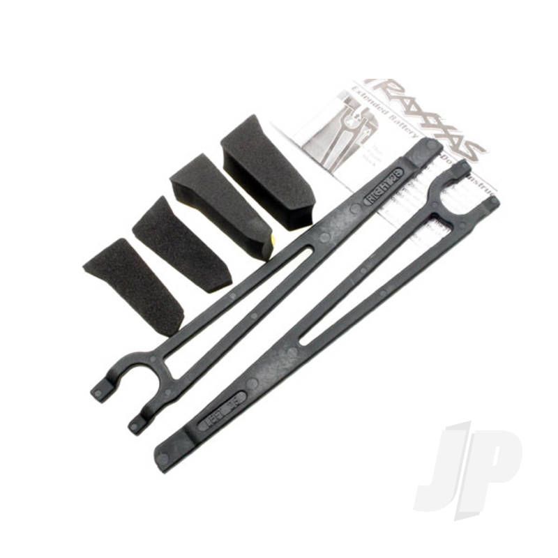 Traxxas Hold Downs, Battery, Left &amp; Right (2 Pcs) / Foam Spacers (4 Pcs) (Allows For Installation Of Taller, Multi-Cell Batteries) (TRX3927X)