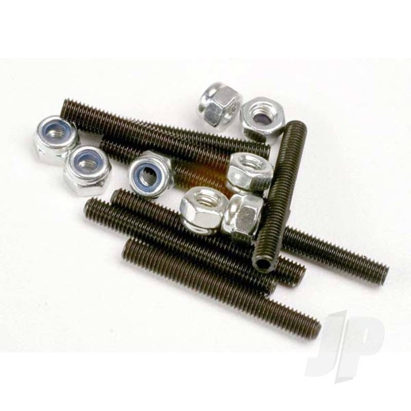 Traxxas Set (Grub) Screws, 3X25Mm (8 Pcs) / 3Mm Nylon Locknuts (8 Pcs) (TRX3962)
