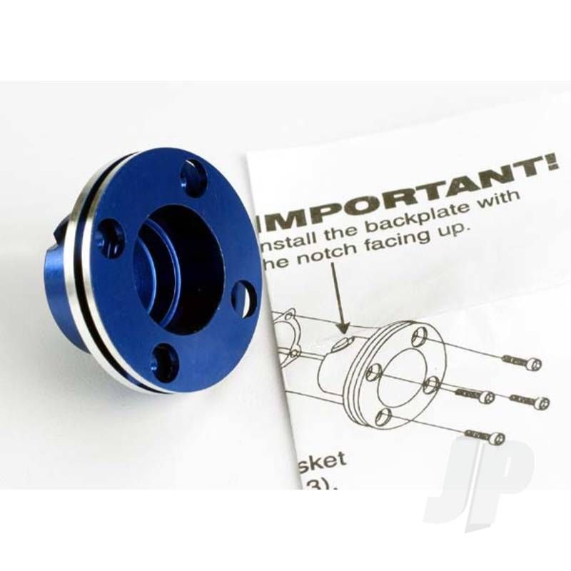 Traxxas Backplate, Machined Aluminium (Blue-Anodised) (Requires Electric Bump Starter) (Not For Use With Nitro Stampede) (TRX4012)