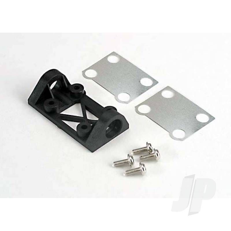 Traxxas Bearing Block, Front (Supports Front Shaft) / Belt Tension Adjustment Shims (Front / Middle) / Screws (TRX4827)