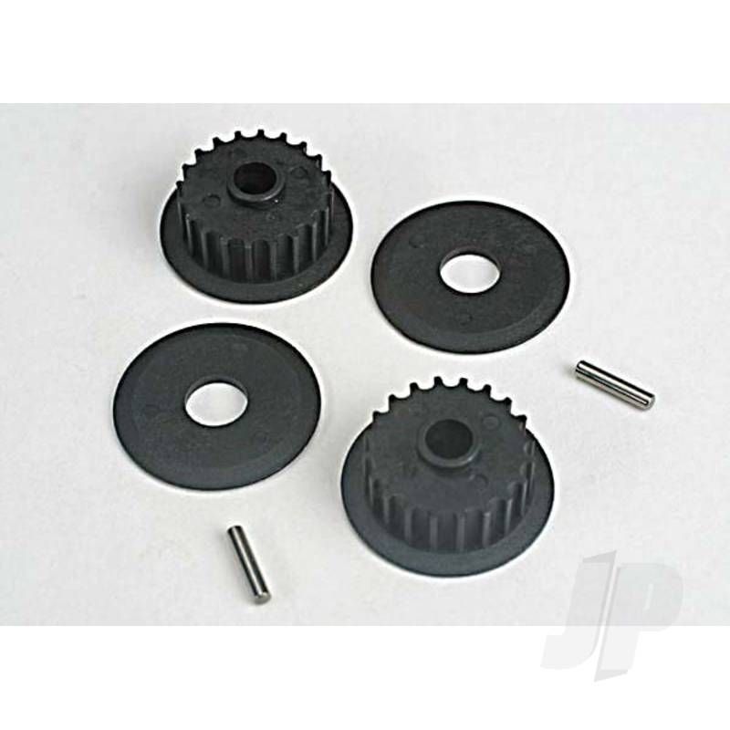 Traxxas Pulleys, 20-Groove (Middle) (2 Pcs) / Flanges (2 Pcs) / Axle Pins (2 Pcs) (TRX4895)