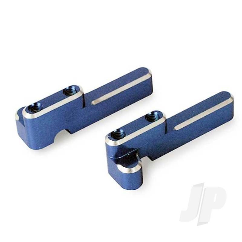 Traxxas Servo Mounts, Steering / Shift (Machined Aluminium) (Blue) (Front &amp; Rear) / Machine Screws (8 Pcs) (TRX4918X)