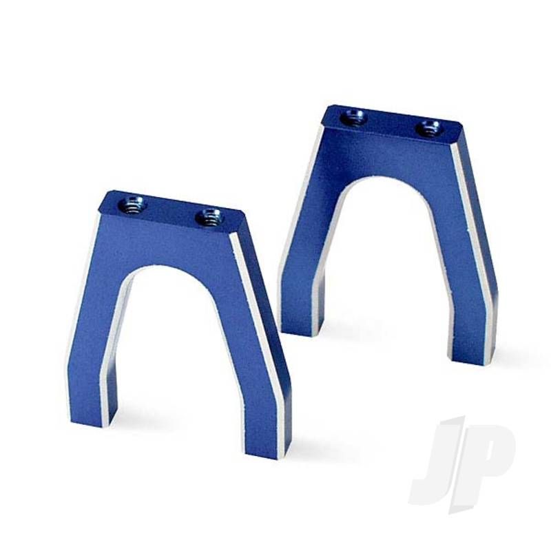 Traxxas Servo Mounts, Throttle / Brake (Machined Aluminium) (Blue) (Front &amp; Rear) / Machine Screws (8 Pcs) (TRX4919X)