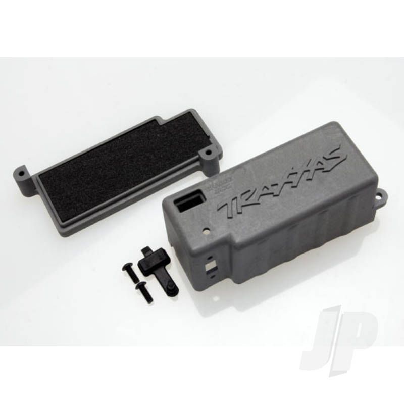 Traxxas Box, Battery (Grey) / Adhesive Foam Chassis Pad / Charge Jack Plug (Rubber) (TRX4925X)