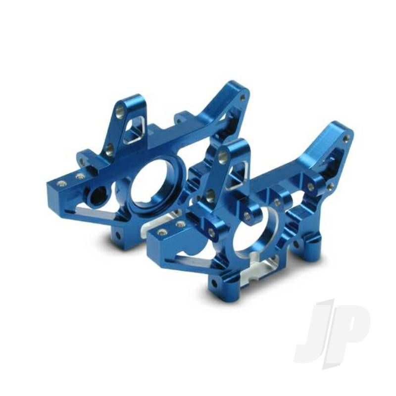 Traxxas Bulkheads, Front (Machined 6061-T6 Aluminium) (Blue) (Left &amp; Right) (Requires Use Of 4939X Suspension Pins) (TRX4930X)