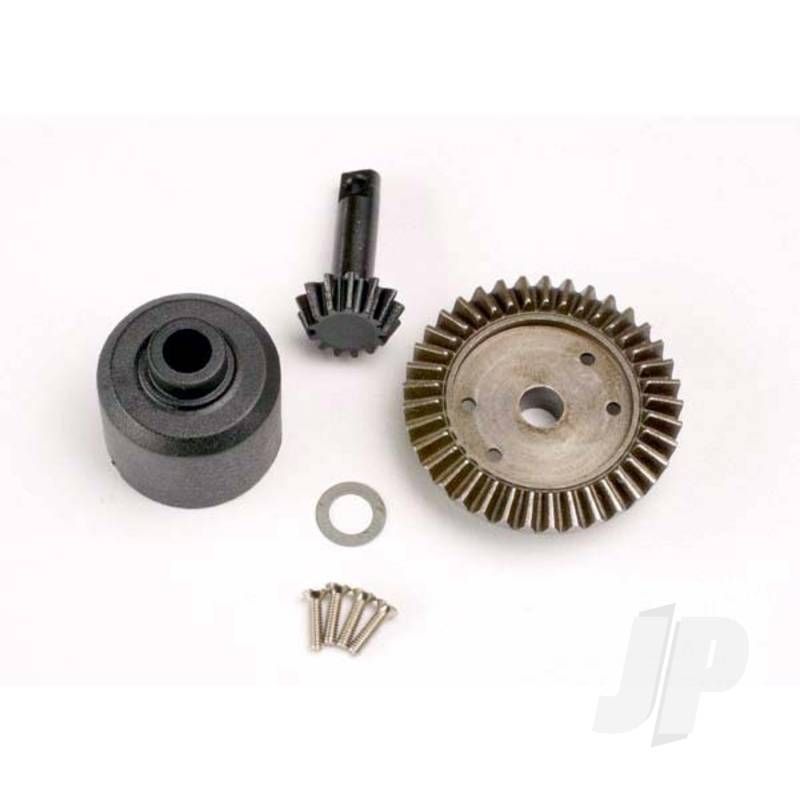 Traxxas Ring 37-T / 13-T Pinion Gear / Diff Carrier / 6X10X0.5Mm Ptfe-Coated Washer (1Pc) / 2X8Mm Countersunk Machine Screws (4 Pcs) (TRX4981)