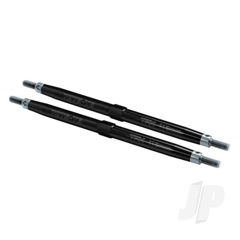 Traxxas Toe Links, Maxx (Tubes Black-Anodised, 7075-T6 Aluminium, Stronger Than Titanium) (112Mm, Front) (2 Pcs) / Rod Ends (4 Pcs) / Aluminium Wrench (1Pc) (For Maxx Models With Sealed Pivot Ball Suspension &amp; 3.8&#039; Wheels) (TRX5141A)