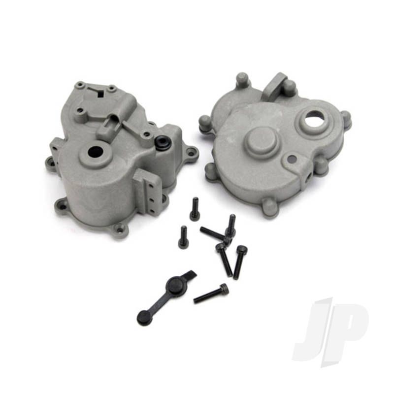 Traxxas Gearbox Halves (Front &amp; Rear) / Rubber Access Plug / Shift Detent Ball / Spring / 4Mm Gs / Shift Shaft Seal, Glued (TRX5181)
