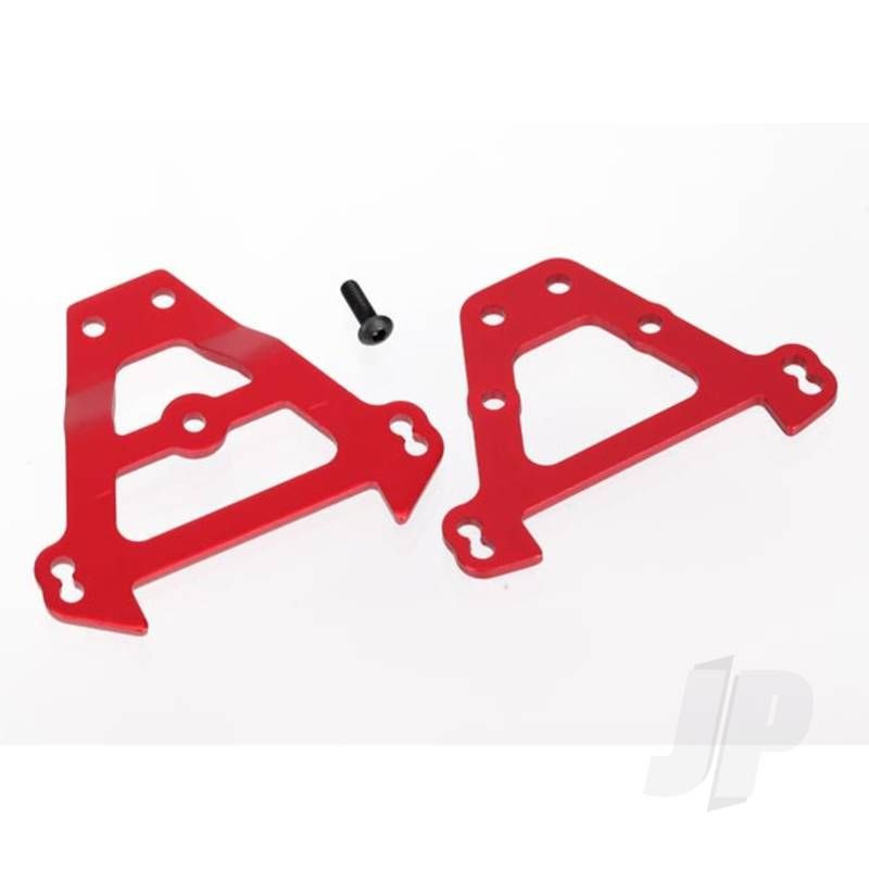 Traxxas Bulkhead Tie Bars, Front &amp; Rear (Red-Anodised Aluminium) (TRX5323R)
