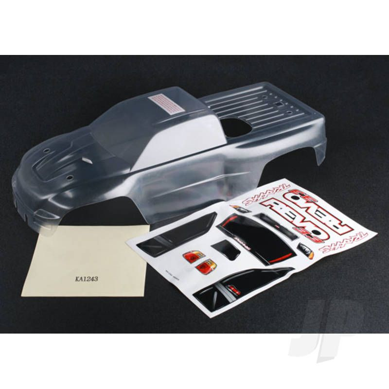 Traxxas Body, Revo 3.3 (Clear, Requires Painting) / Window, Lights, Grille Decal Sheet (TRX5387)
