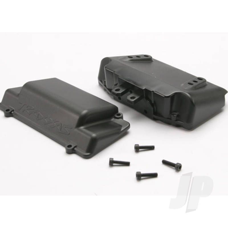 Traxxas Battery Box, Bumper (Rear) (Includes Battery Case With Bosses For Wheelie Bar, Cover, And Foam Pad) (TRX5515X)