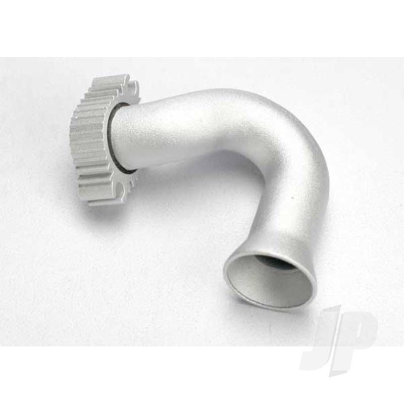 Traxxas Header, Exhaust (Jato) (Tubular Aluminium, Clear Anodised) (Trx 2.5, 2.5R, 3.3) (TRX5540)
