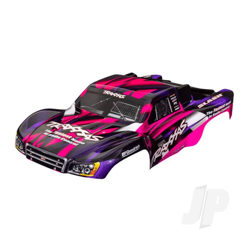Traxxas Body, Slash 2Wd (Also Fits Slash Vxl &amp; Slash 4X4), Pink &amp; Purple (Painted, Decals Applied) (TRX5851P)