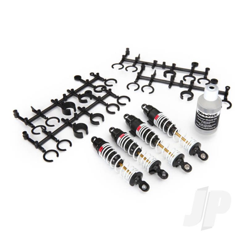 Traxxas Big Bore Shocks (Hard-Anodised &amp; Ptfe-Coated T6 Aluminium) (Assembled With Tin Shafts And Springs) (Front &amp; Rear) (4 Pcs) (TRX5862)