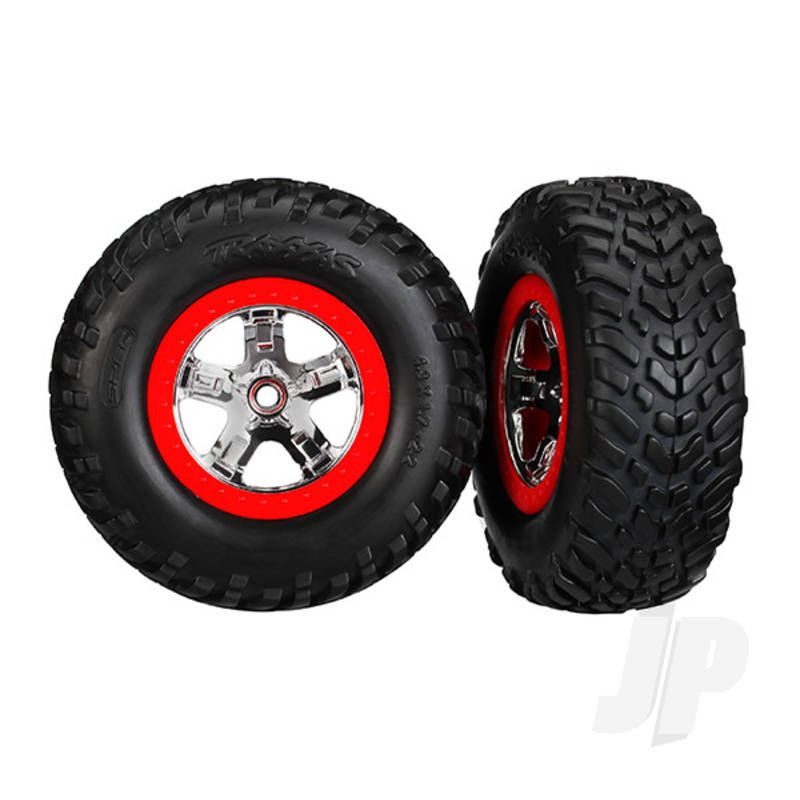 Traxxas Tyres And Wheels, Assembled Glued Sct Off-Road Racing Tyres (2 Pcs) (TRX5888)