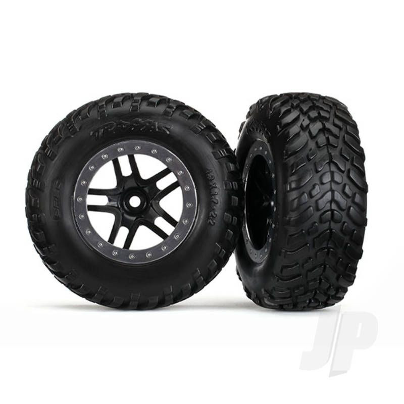 Traxxas Tyres And Wheels, Assembled Glued Sct Off-Road Racing Tyres (2 Pcs) (TRX5889)