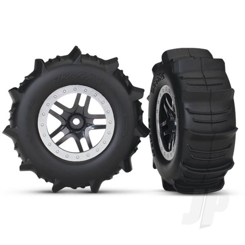 Traxxas Tyres And Wheels, Assembled Glued Paddle Tyres (2 Pcs) (TRX5891)