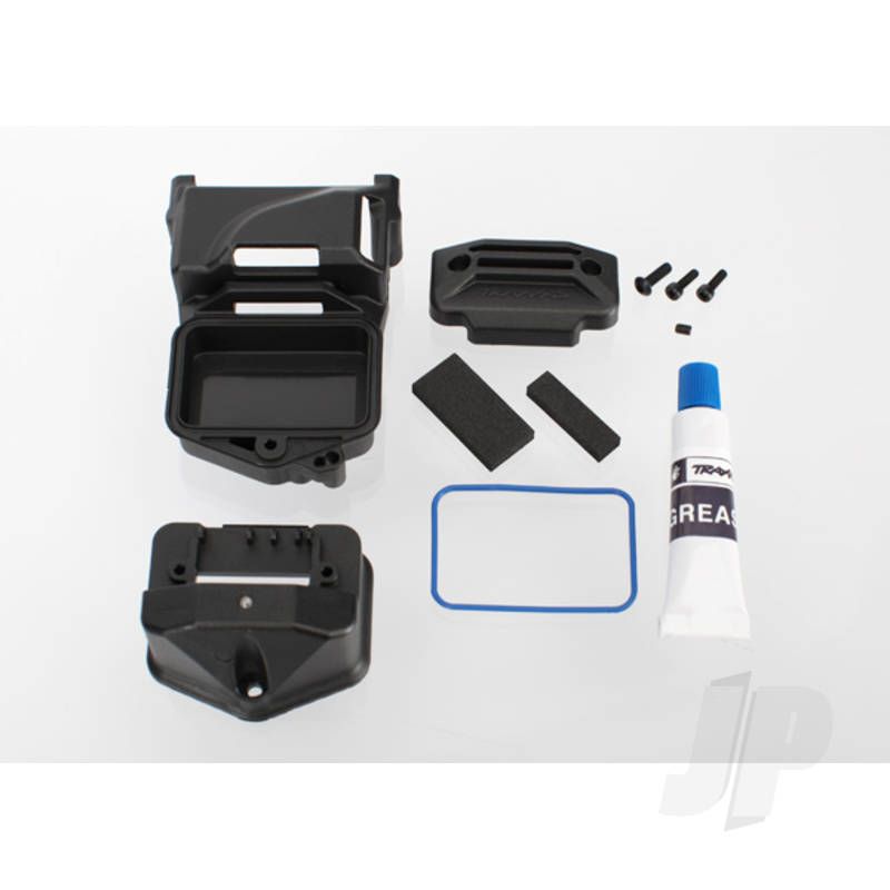 Traxxas Box, Receiver (Sealed) (Servo Mount) / Foam (2 Pcs) / Bcs 3X10Mm / Cs 2.5X8Mm (2 Pcs) / Gs 3X4Mm / Silicone Grease (TRX6424)