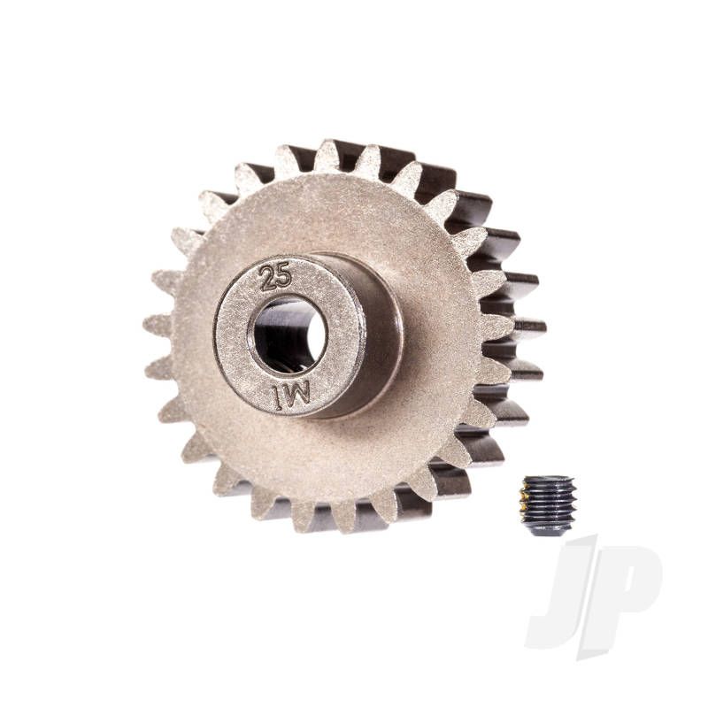 Traxxas Gear, 25-T Pinion (1.0 Metric Pitch) (Fits 5Mm Shaft)/ Set Screw (For Use Only With Steel Spur Gears) (TRX6492X)