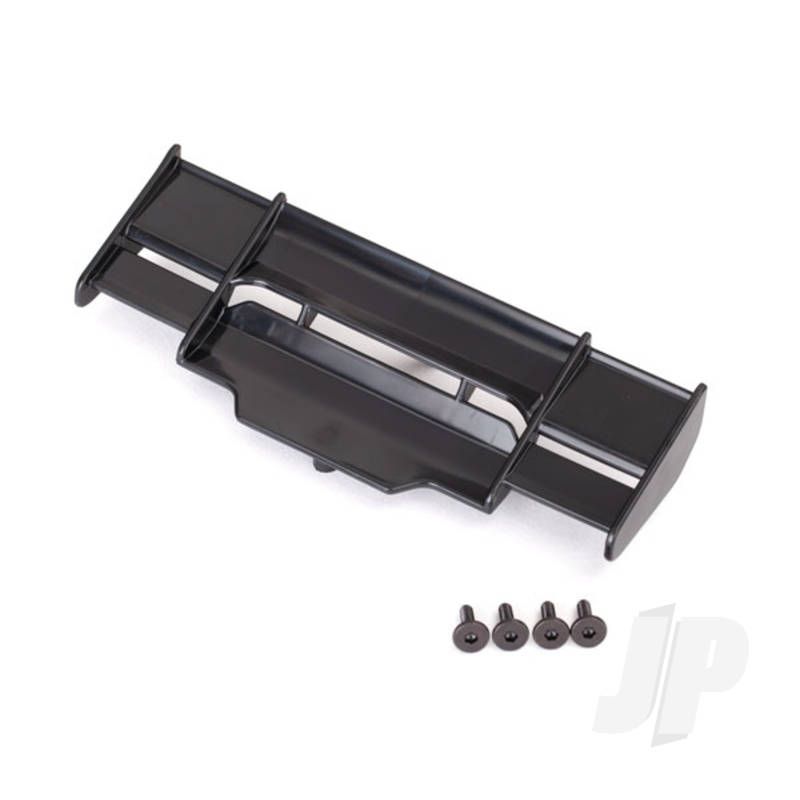 Traxxas Wing, Rustler 4X4 (Black) / 3X8Mm Fcs (3 Pcs) (TRX6721)