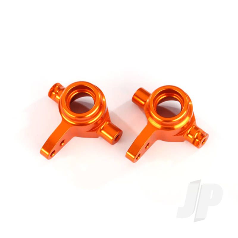 Traxxas Steering Blocks, 6061-T6 Aluminium (Orange-Anodised), Left &amp; Right (TRX6837A)