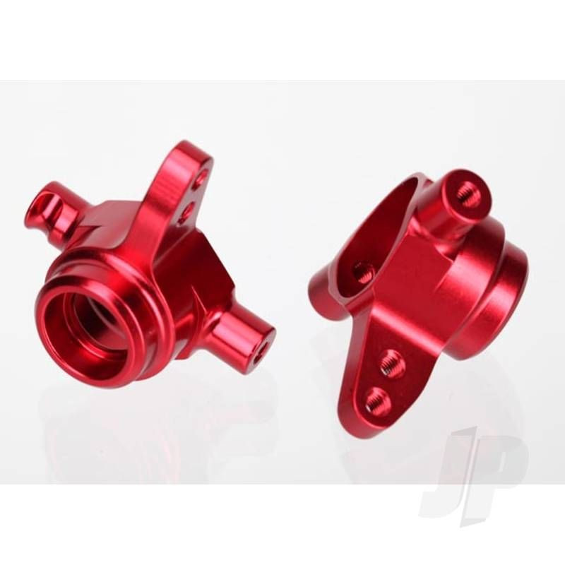 Traxxas Steering Blocks, 6061-T6 Aluminium (Red-Anodised), Left &amp; Right (TRX6837R)