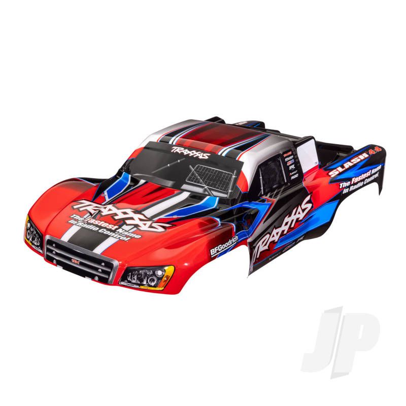Traxxas Body, Slash 4X4 (Also Fits Slash Vxl &amp; Slash 2Wd), Red &amp; Blue (Painted, Decals Applied) (TRX6928R)