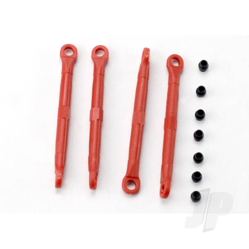 Traxxas Toe Link, Front &amp; Rear (Moulded Composite) (Red) (4 Pcs) / Hollow Balls (8 Pcs) (TRX7038)