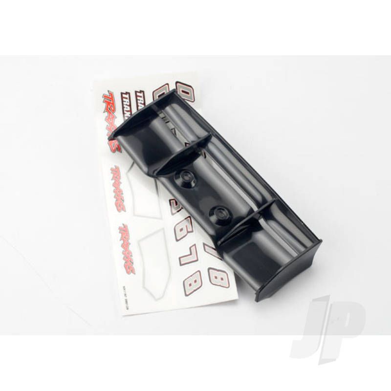 Traxxas Wing, 1:16 E-Revo (Black) / Decal Sheet (TRX7122)