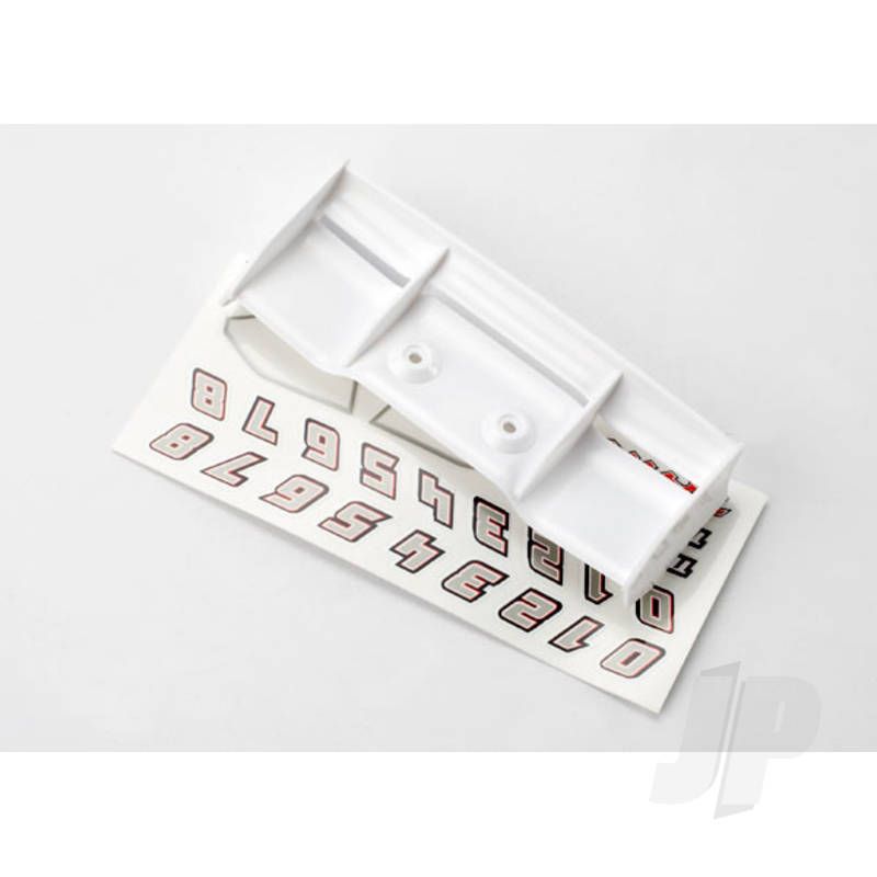Traxxas Wing, 1:16 E-Revo (White) / Decal Sheet (TRX7123)