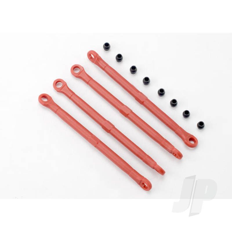 Traxxas Toe Link, Front &amp; Rear (Moulded Composite) (Red) (4 Pcs) / Hollow Balls (8 Pcs) (TRX7138)
