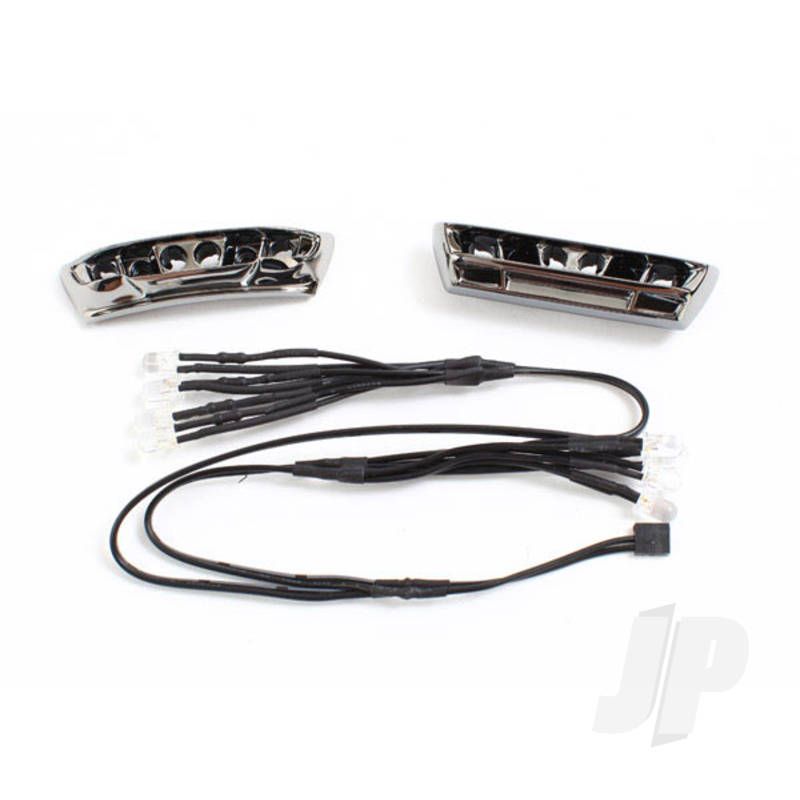 Traxxas Led Lights, Light Harness (4 Clear, 4 Red) / Bumpers, Front &amp; Rear / Wire Ties (3 Pcs) (Requires Power Supply #7286) (TRX7186)
