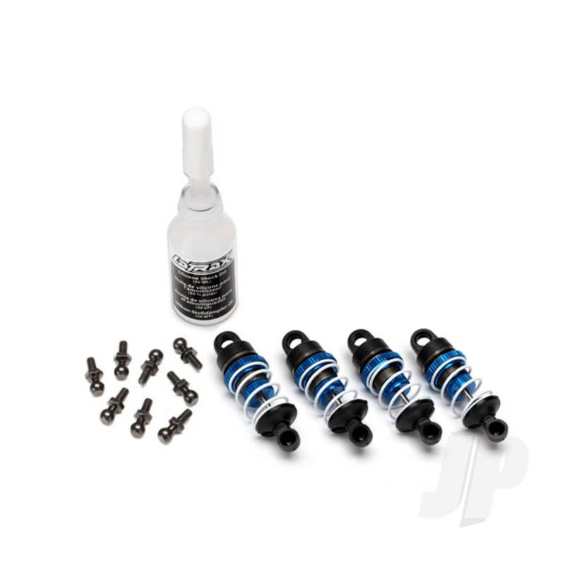 Traxxas Shocks, Aluminium (Blue-Anodised) (Assembled With Springs) (4 Pcs) (TRX7560X)