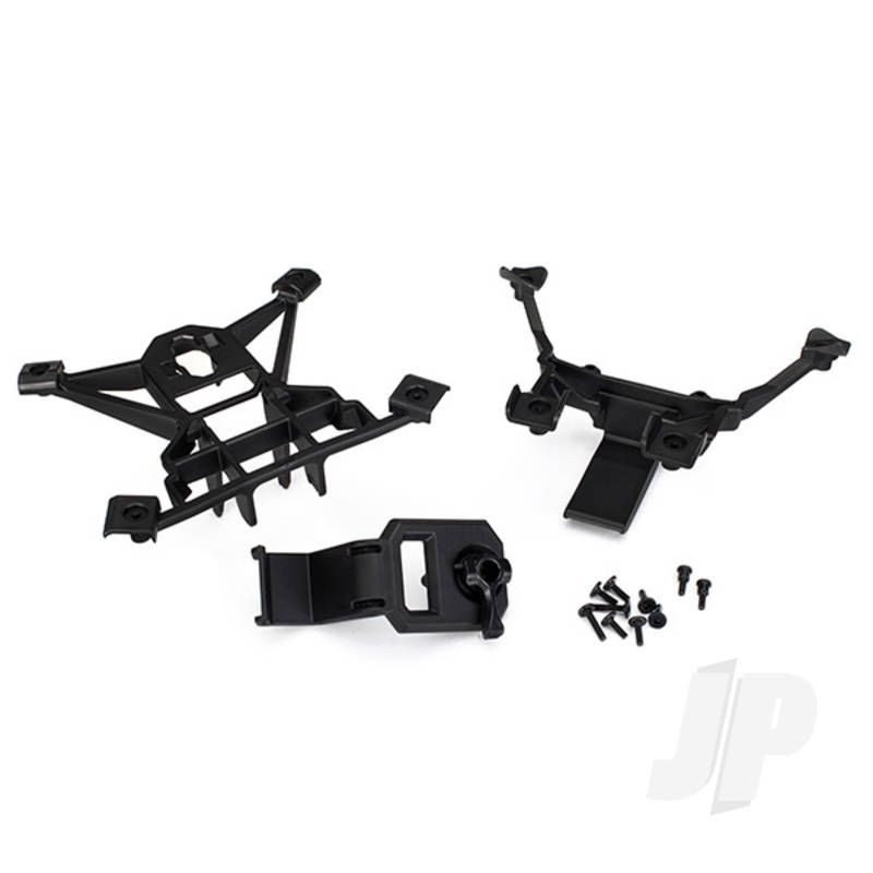 Traxxas Body Mounts, Front &amp; Rear / 3X15Mm Bcs (1Pc) / 3X12Mm Shoulder Screw (2 Pcs) / 3X10Mm Flat-Head Machine Screw (6 Pcs) / 3X15Mm Flat-Head Machine Screw (2 Pcs) (TRX7715)